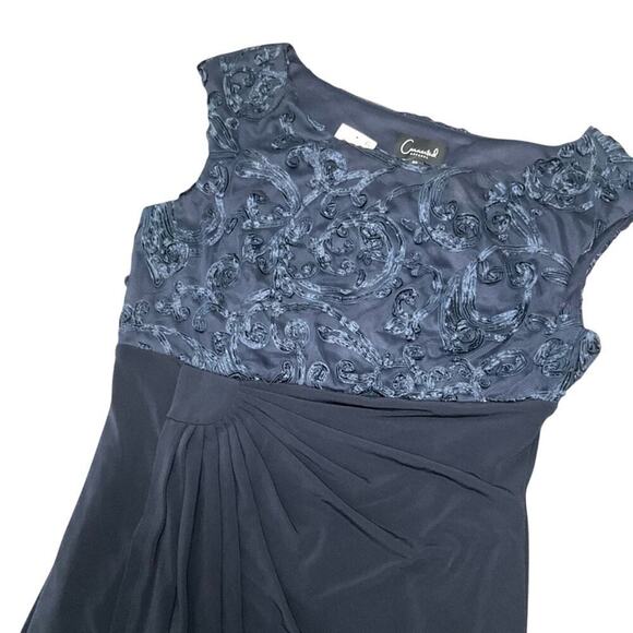 Connected Apparel Women's Evening Dress Navy Blue Size 8 Petite NWT - Picture 5 of 7